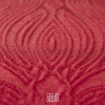 Egeria cuscino arredo rosso granata in forma rettangolare