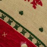 Sasso Vernale cuscino arredo stile tirolese con motivi rossi e verdi su fondo nocciola