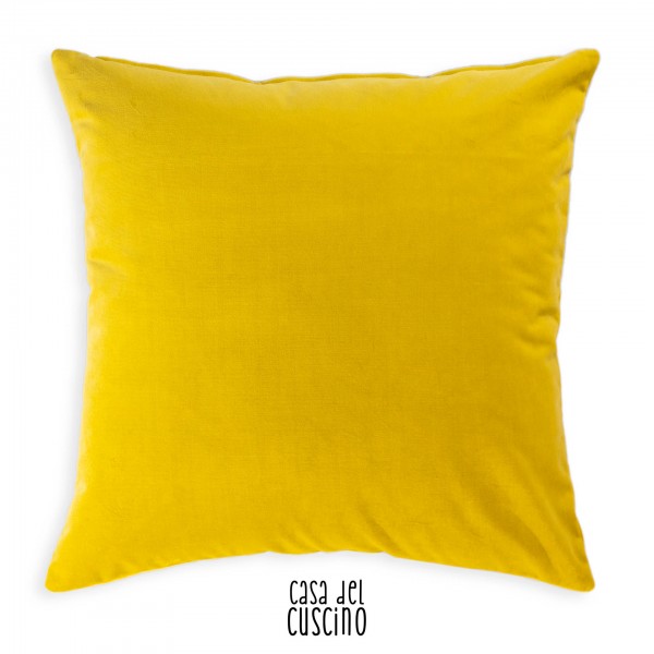 Harald cuscino in velluto giallo