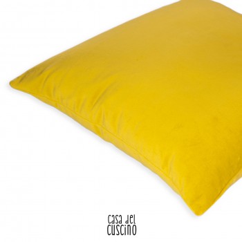 Harald cuscino in velluto giallo imbottitura