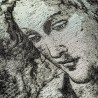 Michelangelo cuscino arredo grigio con volto neoclassico
