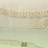 Thalia cuscino arredo beige in lino con motivo wave in pura lana bouclé ton sur ton
