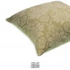 Marmodala cuscino arredo in misto lana verde salvia con motivi floreali bianchi